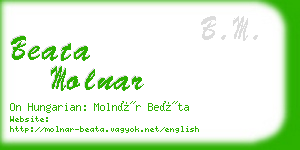 beata molnar business card